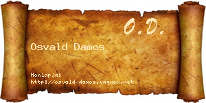 Osvald Damos névjegykártya